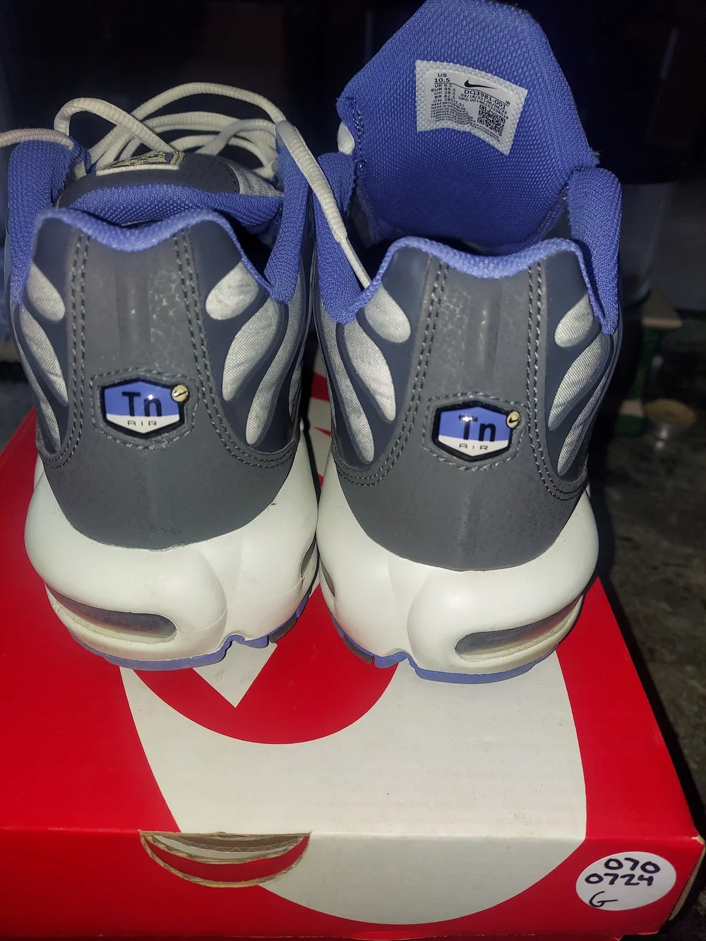 Nike Gray and Blue Air Msx Plus SE